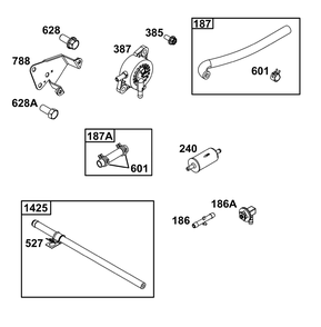 Fuel Supply Group Diagram and Parts List for 305447-0609-G1 200000 - 399999 Briggs and Stratton Engine